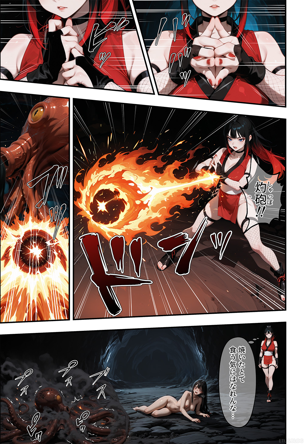 くノ一vs魔ダコ(2) 1ページ目