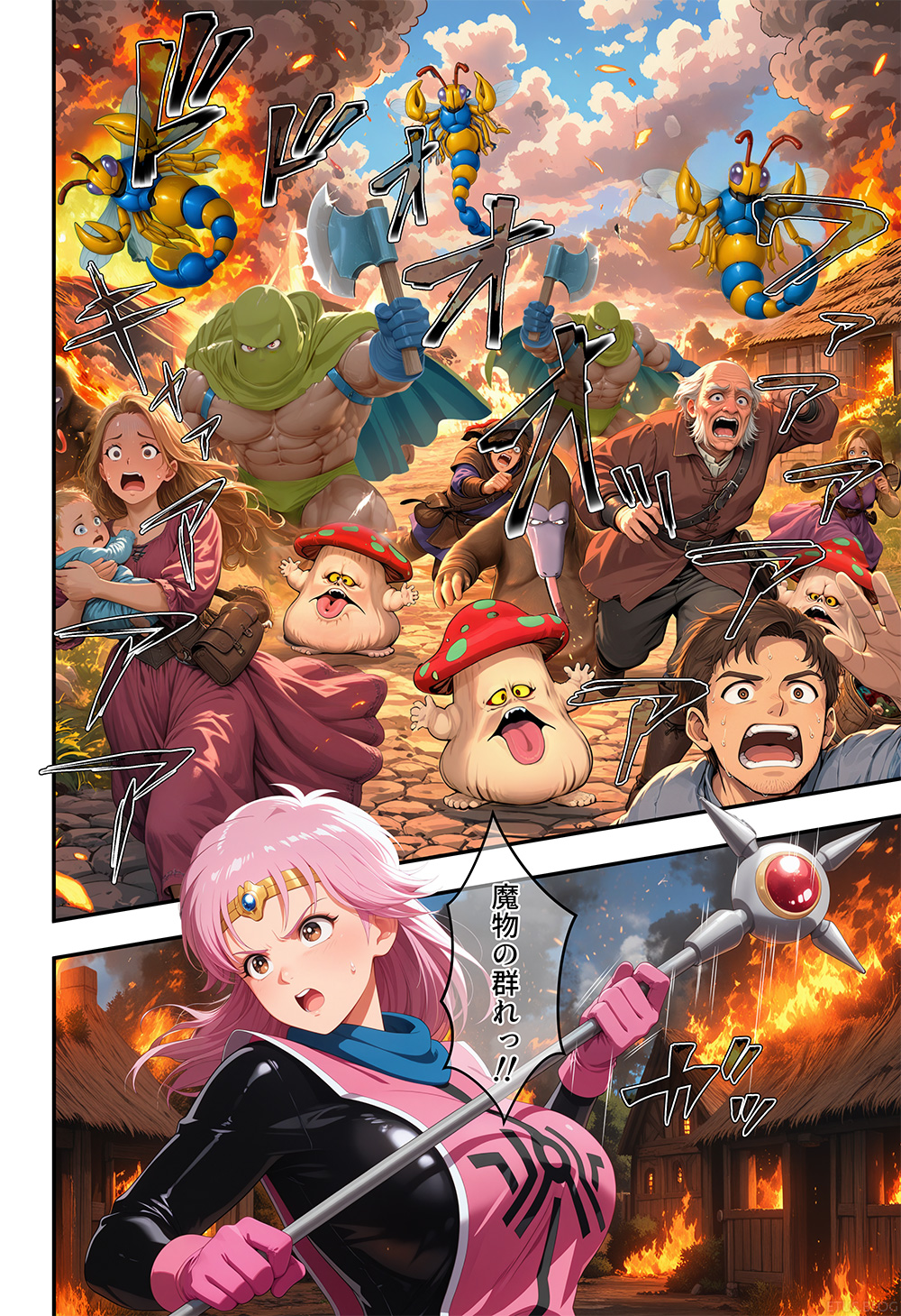 僧侶戦士vsモンスター(1) 4ページ目